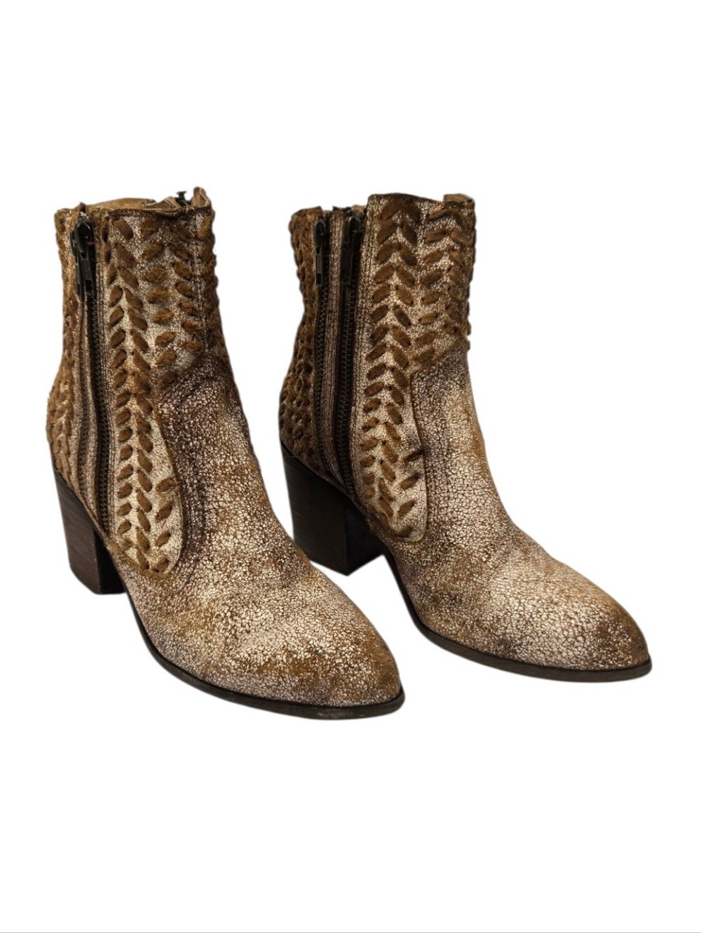 Circle G by Corral Braided Leather Ankle Boots